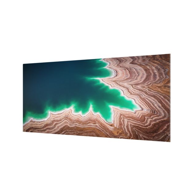 Paraschizzi in vetro - Paesaggio stratificato nel Mar Morto - Formato orizzontale 2:1