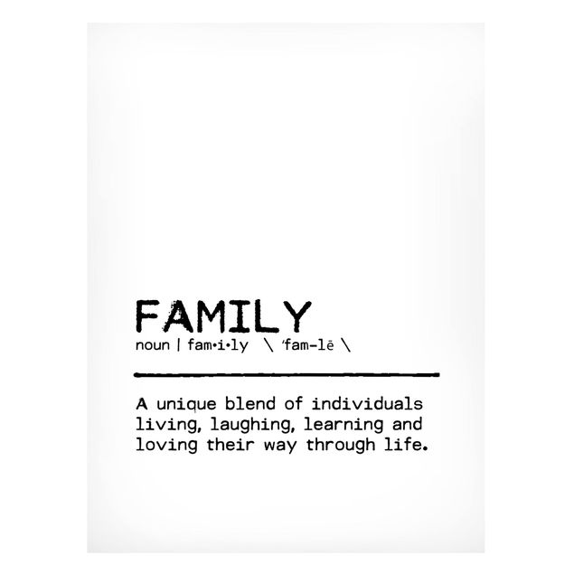 Lavagna magnetica bianco Definizione Famiglia Unica
