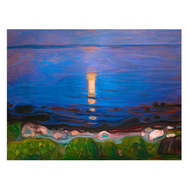 Lavagna magnetica - Edvard Munch - Summer Night On The Sea Beach - Formato orizzontale 3:4