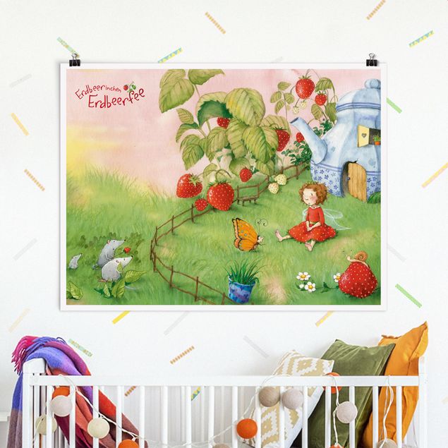 Poster illustrazioni The Strawberry Fairy - In giardino
