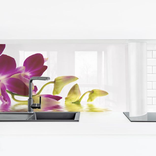 rivestimento cucina moderna Acque di orchidee rosa