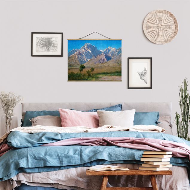 Foto su tessuto da parete con bastone - Albert Bierstadt - Campo Indipendenza - Orizzontale 3:4