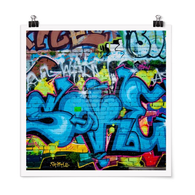 Poster - Colors Of Graffiti - Quadrato 1:1