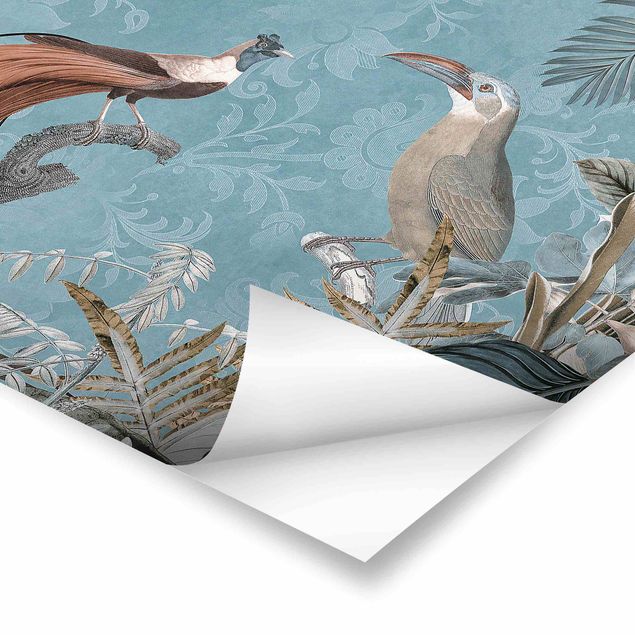 Poster - Vintage Collage - Birds Of Paradise - Orizzontale 3:4