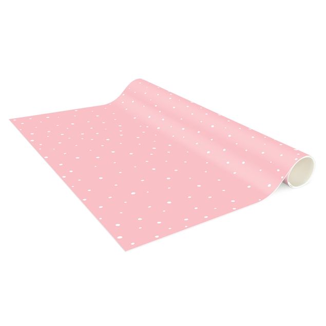 Tappeto rosa cameretta Disegno di piccoli punti su rosa pastello