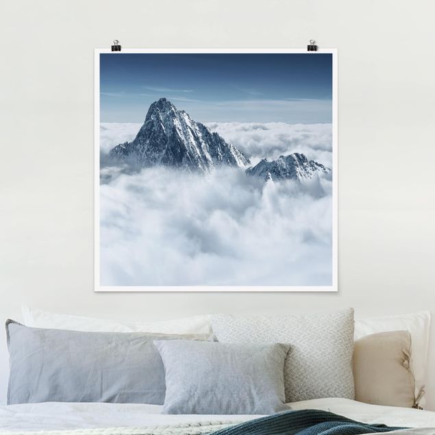 Poster - Le Alpi Sopra Le Nubi - Quadrato 1:1
