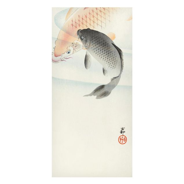 Lavagna magnetica per ufficio Illustrazione vintage di pesci asiatici I