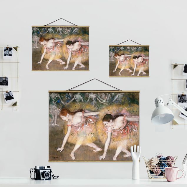 Foto su tessuto da parete con bastone - Edgar Degas - Ballerine Bowing - Orizzontale 3:4