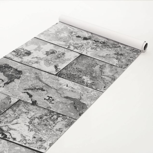 Carta Adesiva per Mobili - Muro effetto marmo naturale grigio