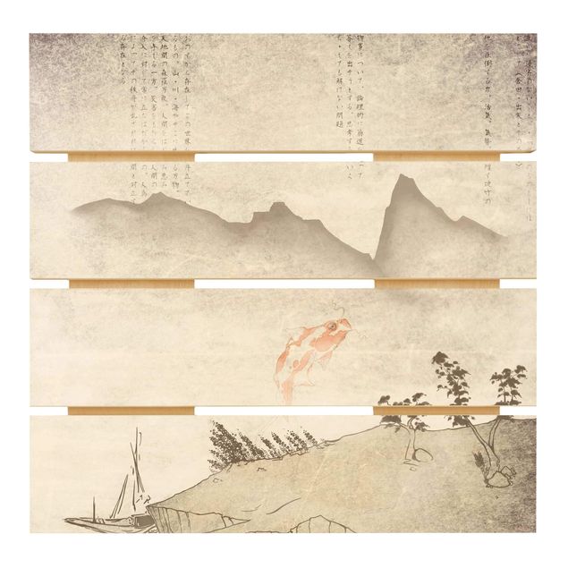 Stampa su legno - No.Mw8 giapponese Silenzio - Quadrato 1:1