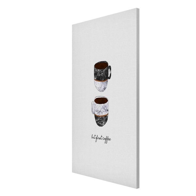 Lavagna magnetica - Citazioni tazze But First Coffee
