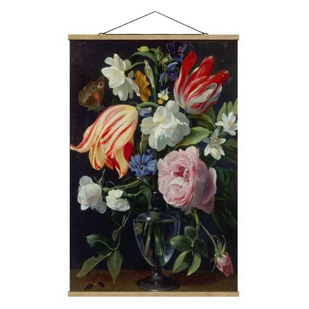 Foto su tessuto da parete con bastone - Daniel Seghers - Vaso con fiori - Verticale 3:2
