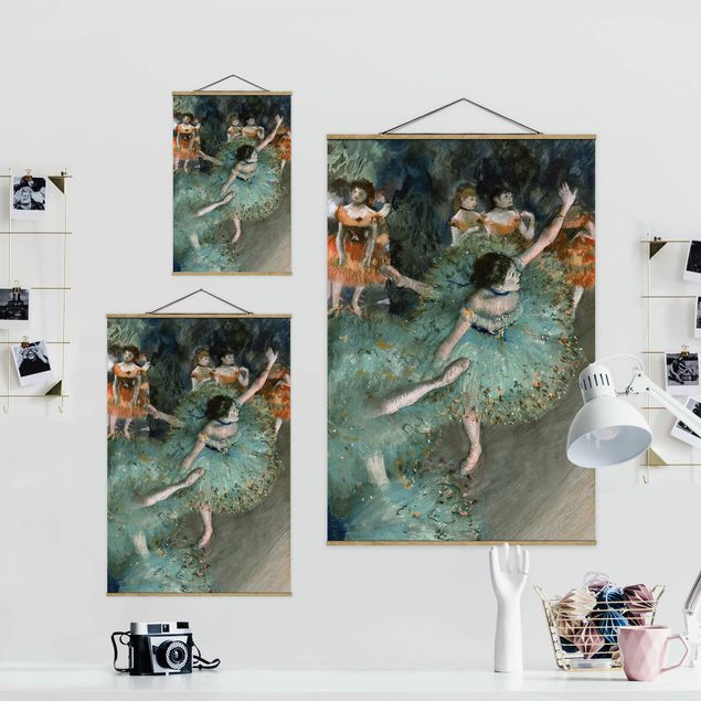 Foto su tessuto da parete con bastone - Edgar Degas - Verde Ballerini - Verticale 3:2