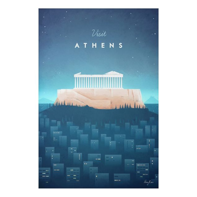 Stampa su alluminio - Poster di viaggio - Atene - Verticale 3:2