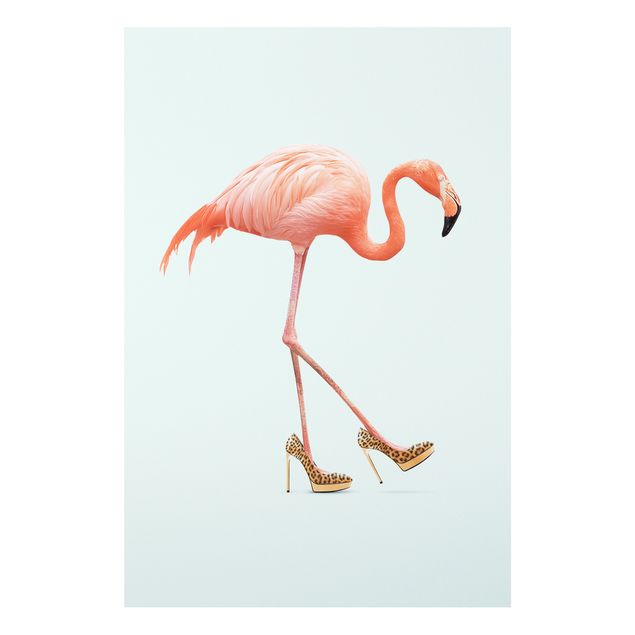 Stampa su Forex - Flamingo con tacchi alti - Verticale 3:2