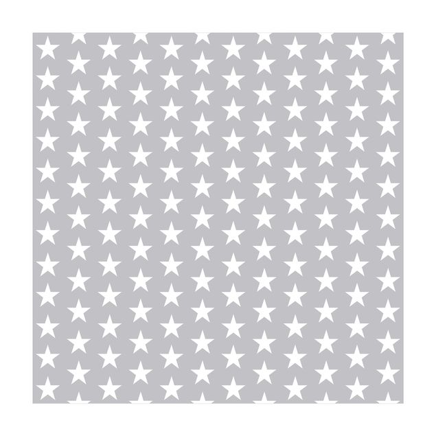 Tappeti grandi Stelle bianche su sfondo grigio