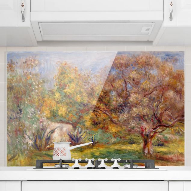 paraschizzi vetro magnetico Auguste Renoir - Giardino degli ulivi