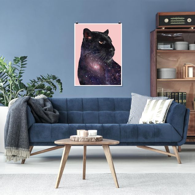 Poster - Panther Con Galaxy - Verticale 4:3