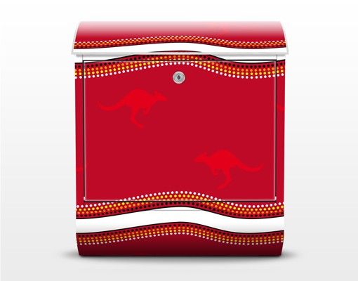 Cassetta postale Red Kangaroo Pattern 39x46x13cm