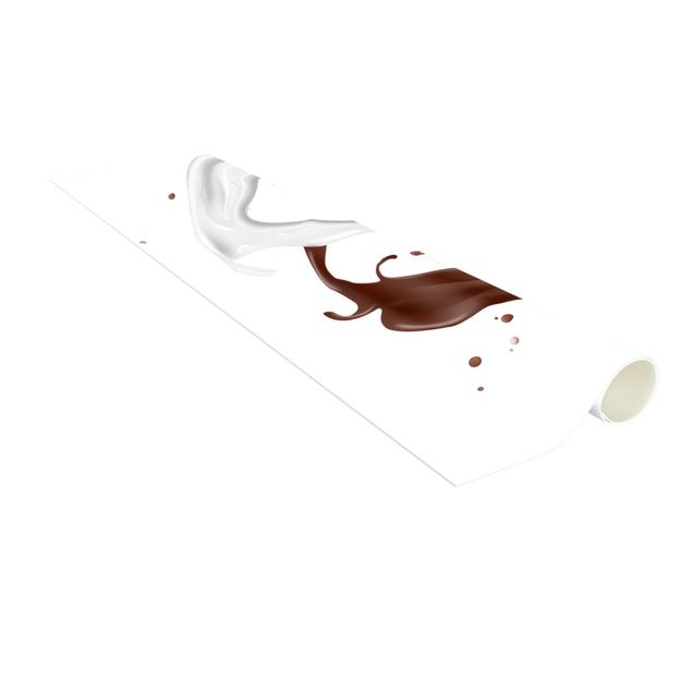 Tappeto bianco salotto Cuore di cioccolato al latte