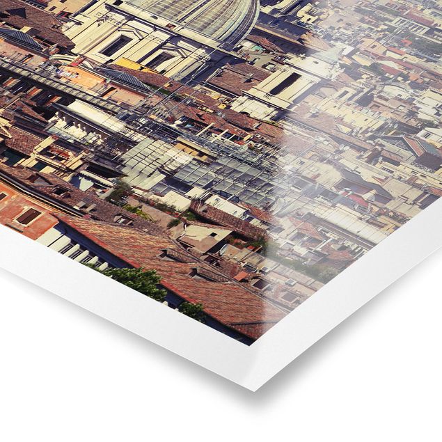 Poster - Roma Rooftops - Quadrato 1:1