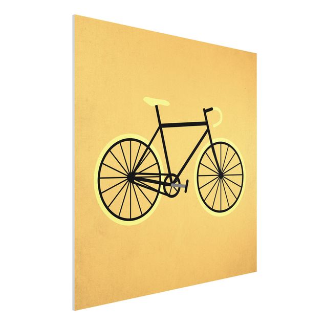 Stampa su Forex - Bicicletta in giallo - Quadrato 1:1