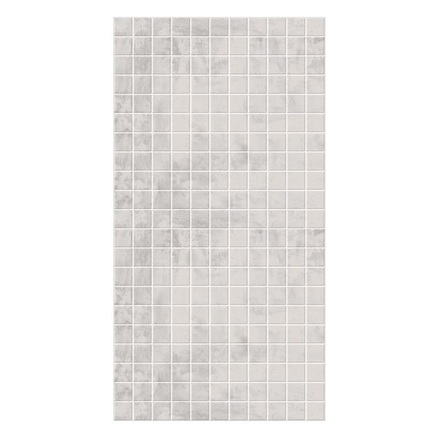 Rivestimento per doccia - Piastrelle di cemento a mosaico - Grigio chiaro