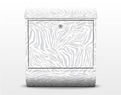 Cassetta postale Zebra Design Lightgrey 39x46x13cm