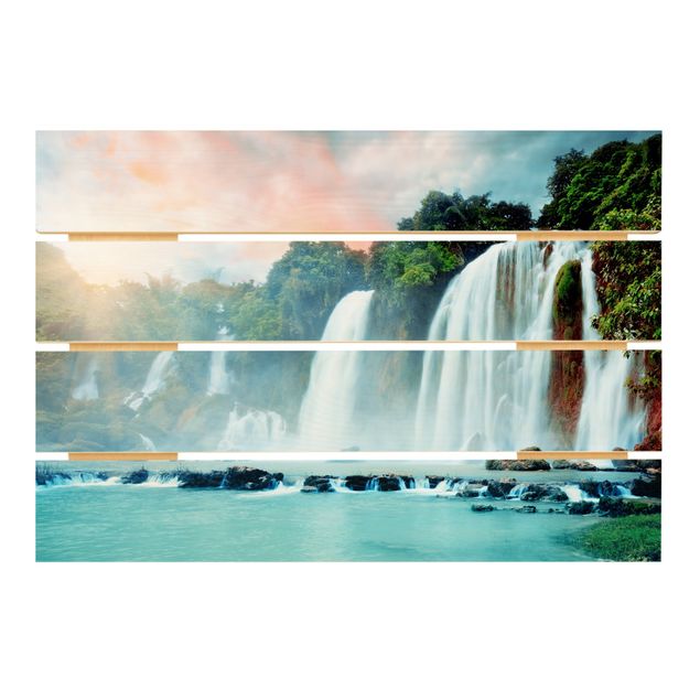 Stampa su legno - Waterfalls Panorama - Orizzontale 2:3