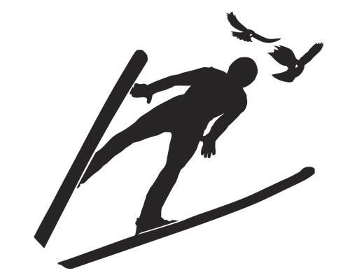 Adesivo murale no.UL1037 Ski Jumper