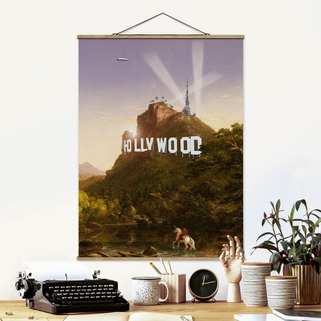 Foto su tessuto da parete con bastone - Pittura Hollywood - Verticale 4:3