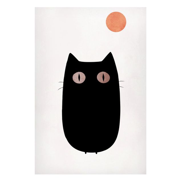 Lavagna magnetica per ufficio Illustrazione di un gatto nero
