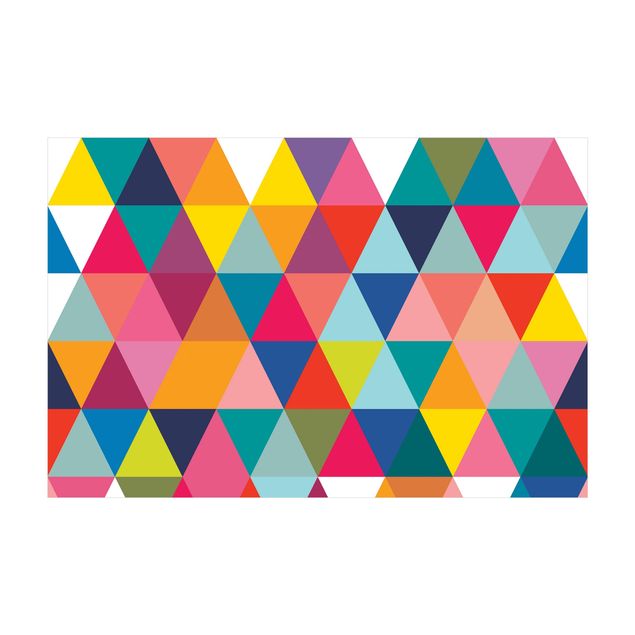 Tappeti bagno grandi Trama colorata di triangoli