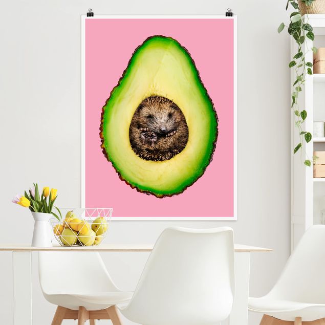 quadri con animali Avocado con riccio