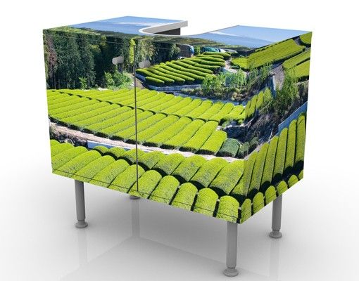 Mobile per lavabo design Tea Fields In Front Of The Fuji