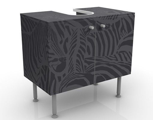 Mobile per lavabo design No.DS3 Zebras Black