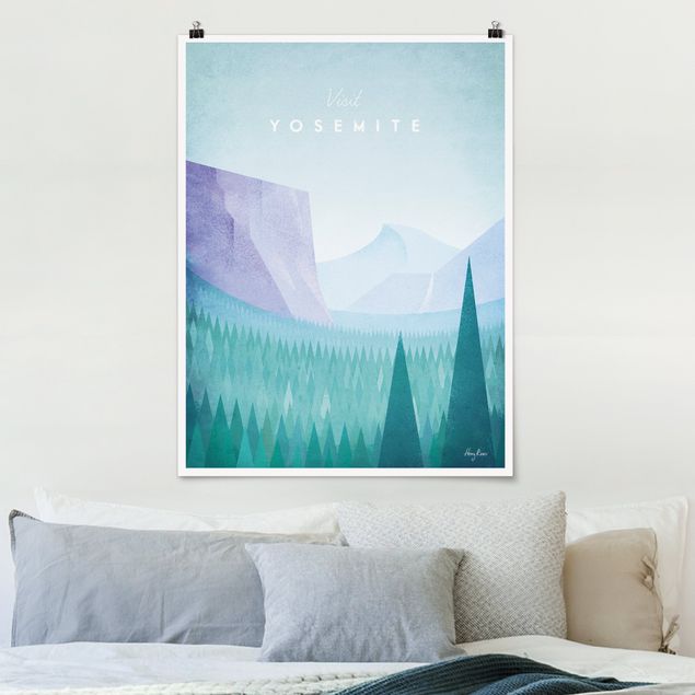Poster illustrazioni Poster di viaggio - Parco Yosemite