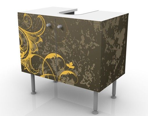 Mobile per lavabo design Curlicues In Gold And Silver