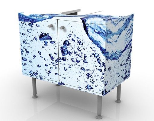Mobile sottolavabo - Sensazione di freschezza - Mobile bagno blu e bianco