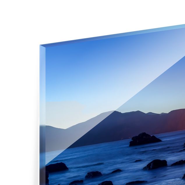 Paraschizzi in vetro - Golden Gate Bridge all'alba - Formato orizzontale 2:1