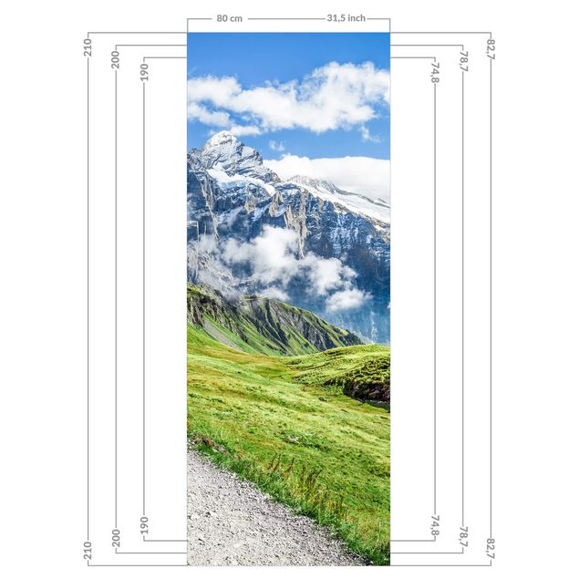 Rivestimento per doccia - Panorama di Grindelwald