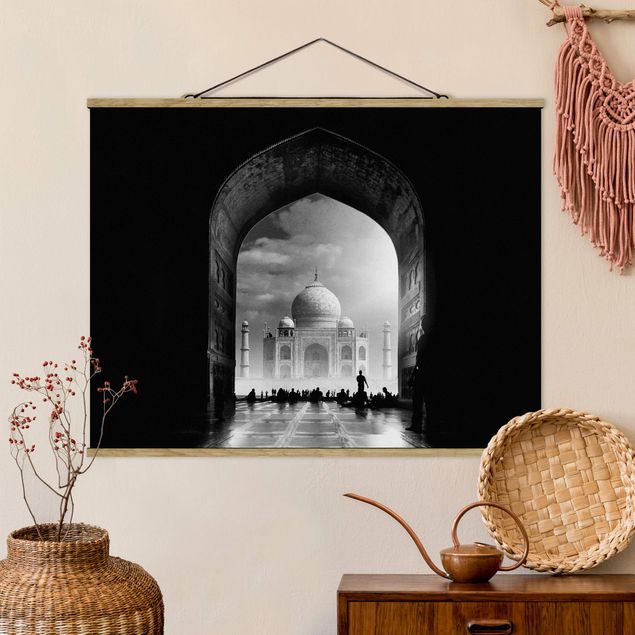 Foto su tessuto da parete con bastone - Il Gateway al Taj Mahal - Orizzontale 3:4