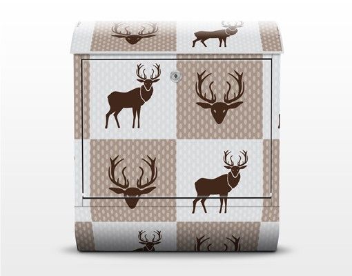 Cassetta postale Deer Ornament 39x46x13cm