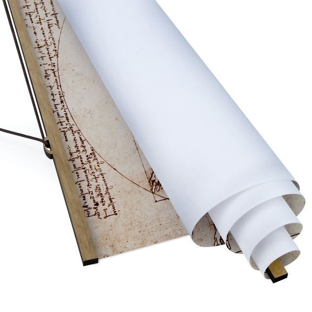 Quadro su tessuto con stecche per poster - da Vinci - Quadrato 1:1