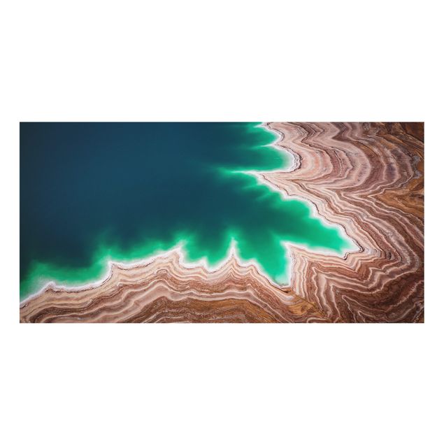 Paraschizzi in vetro - Paesaggio stratificato nel Mar Morto - Formato orizzontale 2:1