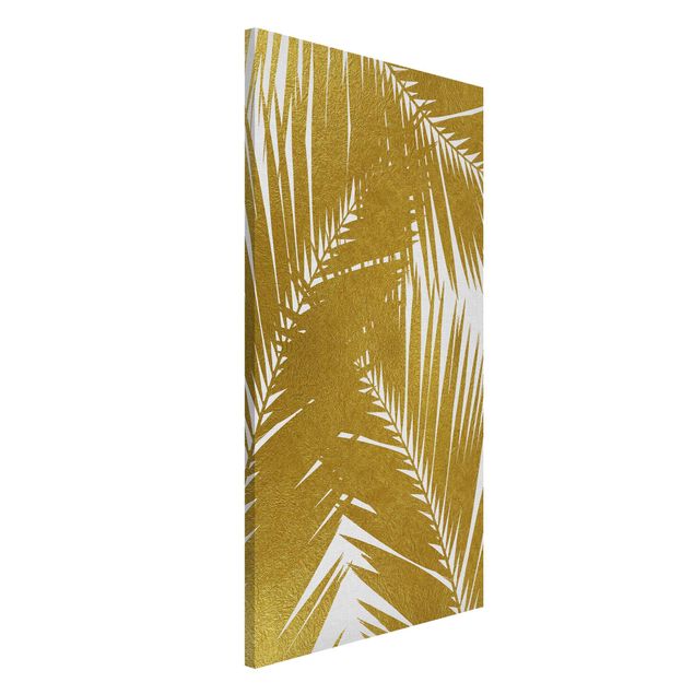 Lavagna magnetica per ufficio Vista attraverso le foglie di palma dorate