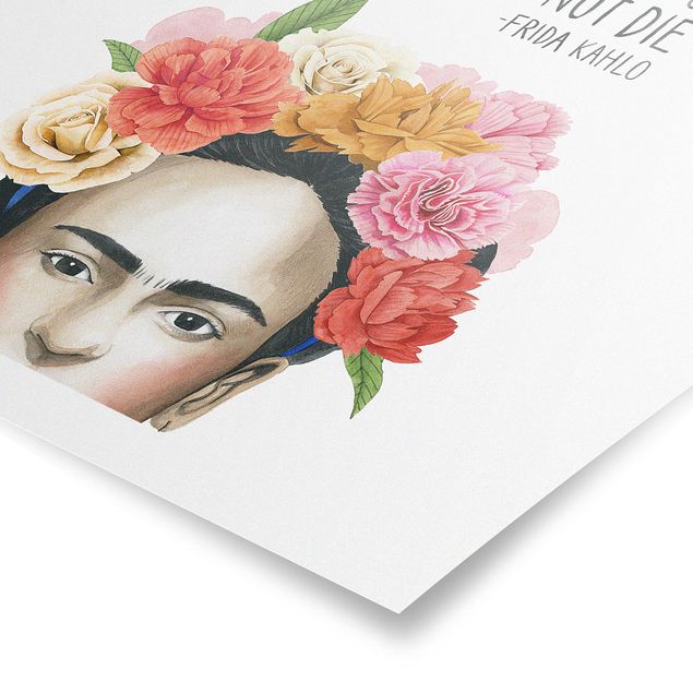 Poster - Pensieri di Frida - Fiori - Quadrato 1:1