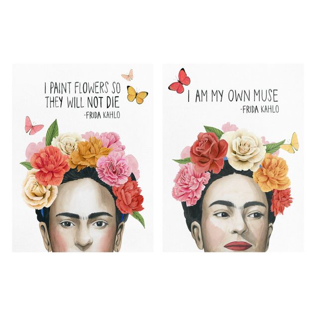 Stampa su tela - Pensieri Set I di Frida - Verticale 4:3