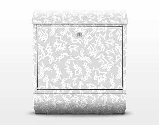 Cassetta postale Zigzag Repeating Pattern 39x46x13cm