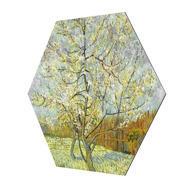 Esagono in Alluminio Dibond - Vincent Van Gogh - Rosa Pesco